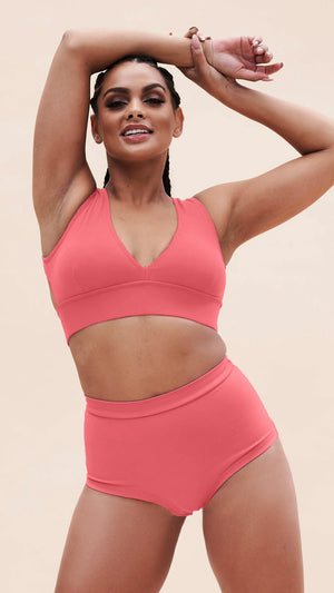 Lunalae High Waist Basic Shorts Recycled - Watermelon