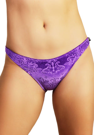 Cleo the Hurricane Bish Royale Velvet Scanty Pants - Various Colours - LAST CHANCE - PoleGearNZ