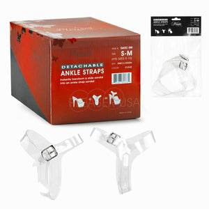 Pleaser Clear Detachable Ankle Straps - S/M and L/XL - PoleGearNZ
