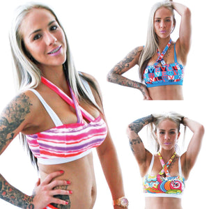 Juicee Peach GiGi Halter Neck Crop Top - LAST CHANCE - PoleGearNZ