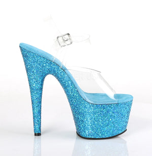 PLEASER ADORE-708LG AQUA MULTI GLITTER