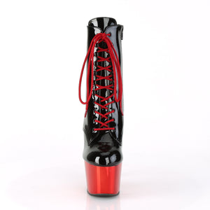 PLEASER ADORE-1020 BLK PAT/RED CHROME