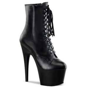 PLEASER ADORE-1020 BLK LEATHER/BLK