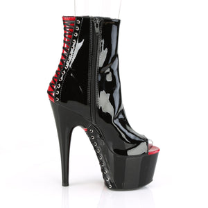 PLEASER ADORE-1025 BLK-RED PAT/BLK