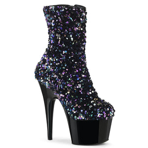 PLEASER ADORE-1042SQ BLK MULTI SEQUINS/BLK