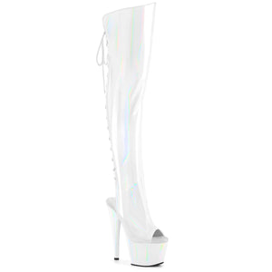 PLEASER ADORE-3019HWR WHT STR. HOLO/WHT HOLO