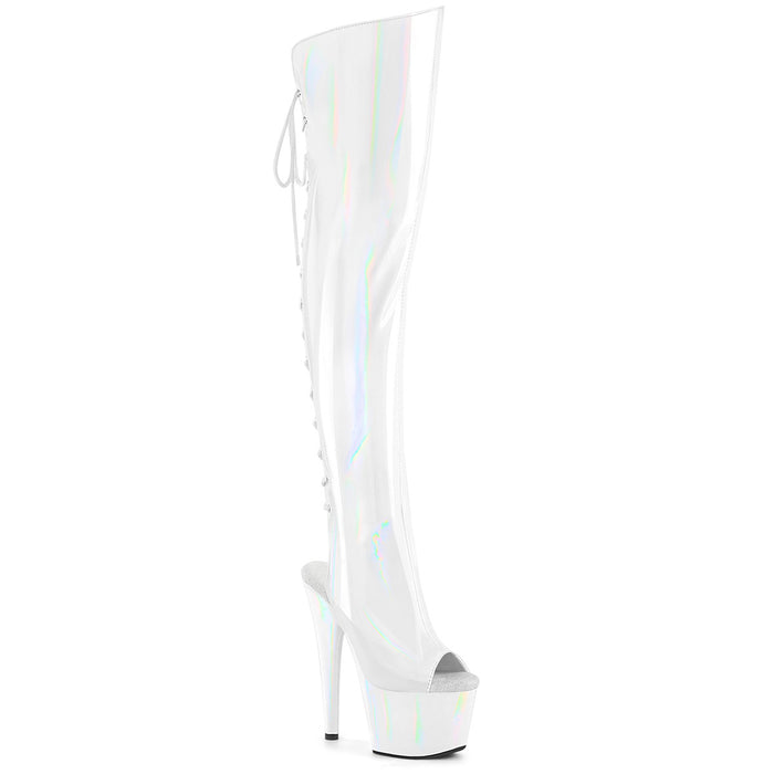 PLEASER ADORE-3019HWR WHT STR. HOLO/WHT HOLO