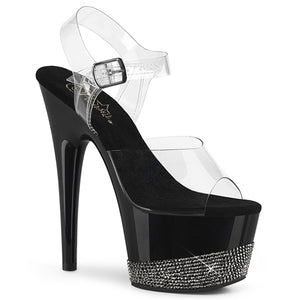 PLEASER ADORE-708-3 CLR/BLK-PEWTER RS
