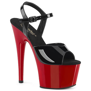 PLEASER ADORE-709 BLK PAT/RED