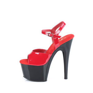 PLEASER ADORE-709 RED PAT/BLK