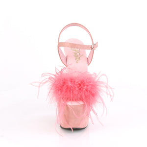 PLEASER ADORE-709F B. PINK F.SUEDE-FEATHER/B. PINK F.SUEDE