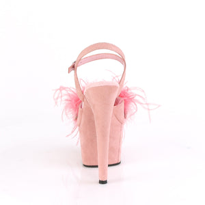 PLEASER ADORE-709F B. PINK F.SUEDE-FEATHER/B. PINK F.SUEDE