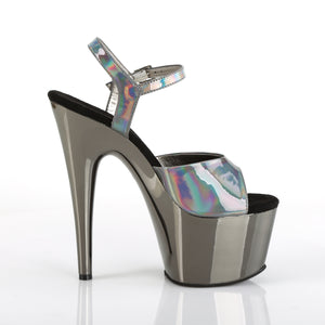 PLEASER ADORE-709HGCH PEWTER HOLOGRAM/PEWTER CHROME