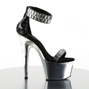 PLEASER ADORE-769RS BLK/SLV CHROME