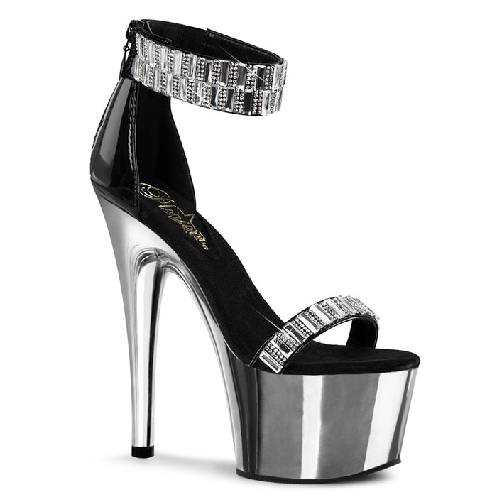 PLEASER ADORE-769RS BLK/SLV CHROME