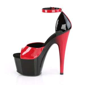 PLEASER ADORE-789 RED-BLK PAT/BLK-RED