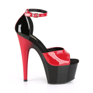 PLEASER ADORE-789 RED-BLK PAT/BLK-RED