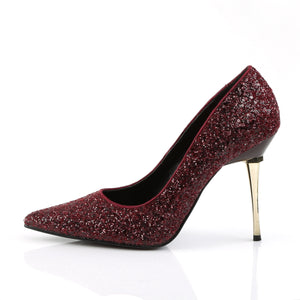 PLEASER APPEAL-20G BURGUNDY GLTR PU