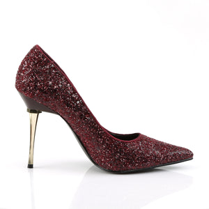 PLEASER APPEAL-20G BURGUNDY GLTR PU