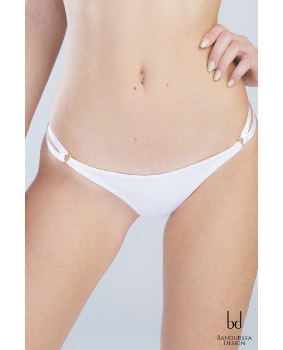 Bandurska Designs Adjustable G Strings - White and Black - PoleGearNZ