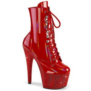 PLEASER BEJEWELED-1020-7 RED HOLO PAT/RED RS