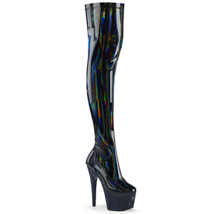 PLEASER BEJEWELED-3000-7 BLK STR HOLO PAT/MIDNIGHT BLK RS