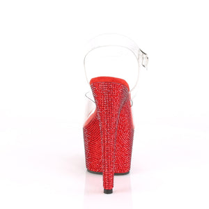 PLEASER BEJEWELED-708DM CLR/RED RS