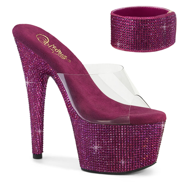 PLEASER BEJEWELED-712RS CLR/FUCHSIA RS