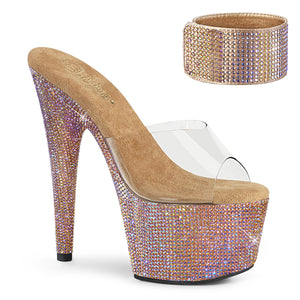 PLEASER BEJEWELED-712RS CLR/ROSE GOLD MULTI RS
