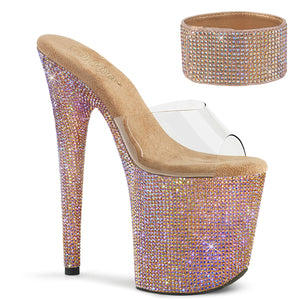 PLEASER BEJEWELED-812RS CLR/ROSE GOLD MULTI RS