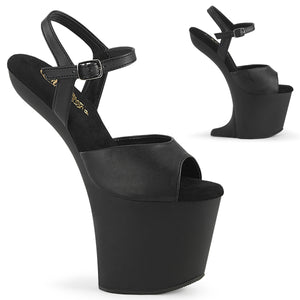 PLEASER CRAZE-809 BLK FAUX LEATHER/BLK MATTE