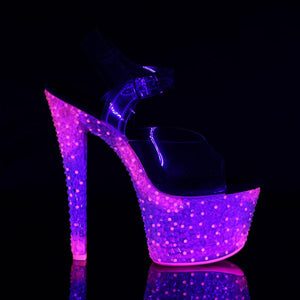 PLEASER CRYSTALIZE-308PS CLR/NEON ICY H. PINK - PoleGearNZ