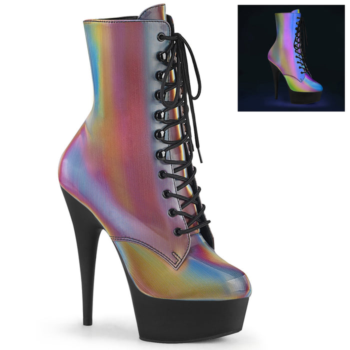 PLEASER DELIGHT-1020REFL RAINBOW REFLECTIVE/BLK MATTE