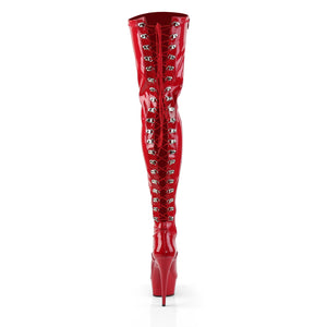 PLEASER DELIGHT-3063 RED STR PAT/RED