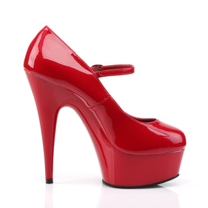 PLEASER DELIGHT-687 RED/RED