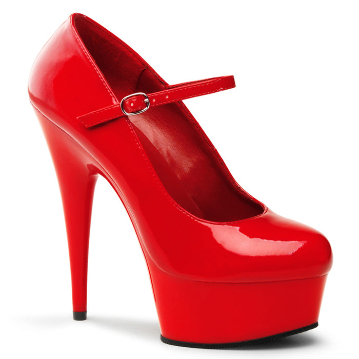 PLEASER DELIGHT-687 RED/RED