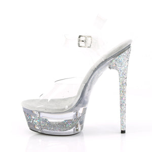 PLEASER ECLIPSE-608GT CLR/SLV MULTI GLITTER-CLR