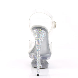 PLEASER ECLIPSE-608GT CLR/SLV MULTI GLITTER-CLR