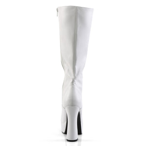 PLEASER ELECTRA-2020 WHT FAUX LEATHER