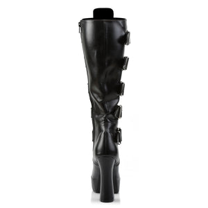 PLEASER ELECTRA-2042 BLK FAUX LEATHER