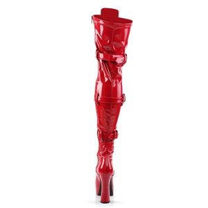 PLEASER ELECTRA-3028 RED STR PAT