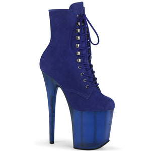 PLEASER FLAMINGO-1020FST ROYAL BLUE FAUX SUEDE/FROSTED BLUE