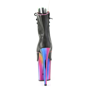 PLEASER FLAMINGO-1021RC-02 BLK PAT/RAINBOW CHROME