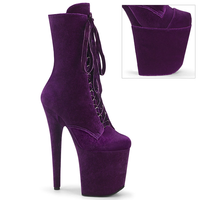 PLEASER FLAMINGO-1045VEL PURPLE VELVET/PURPLE VELVET