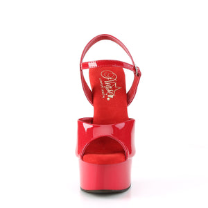 PLEASER GLEAM-609 RED PAT/RED