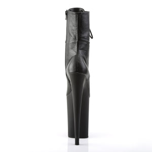 PLEASER INFINITY-1020 BLK FAUX LEATHER/BLK MATTE