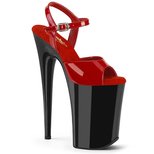 PLEASER INFINITY-909 RED PAT/BLK