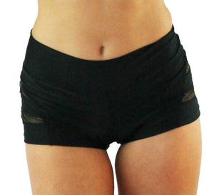 Juicee Peach Rio Shorts - High and Low Waisted - PoleGearNZ