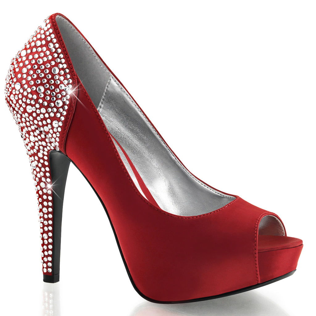 PLEASER FABULICIOUS LOLITA-08 ROUGE SILK SATIN