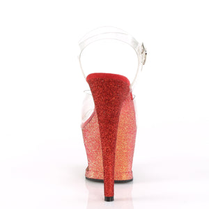 PLEASER MOON-708OMBRE CLR/ROSE GOLD-RED OMBRE